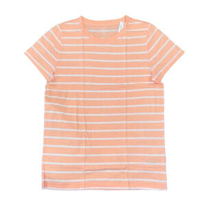 NWT J. Crew Peach & White Striped Vintage Cotton Crewneck Tee